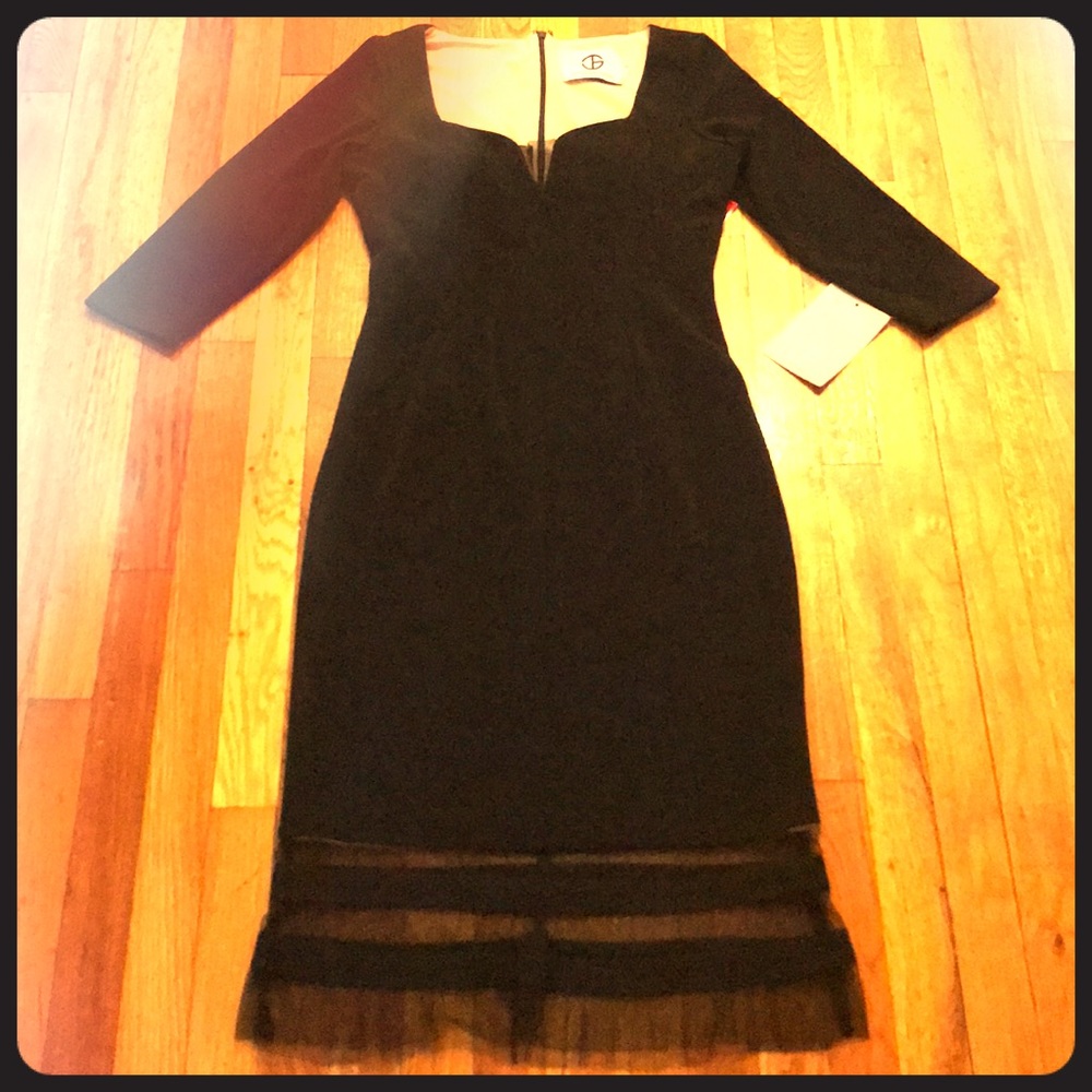 JS Collections Black Cocktail Dress Size 6